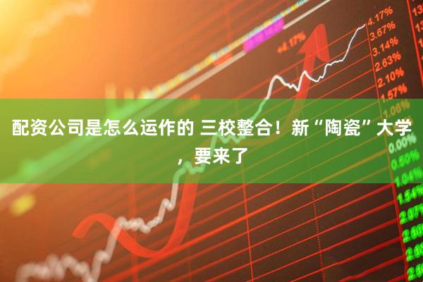 配资公司是怎么运作的 三校整合！新“陶瓷”大学，要来了